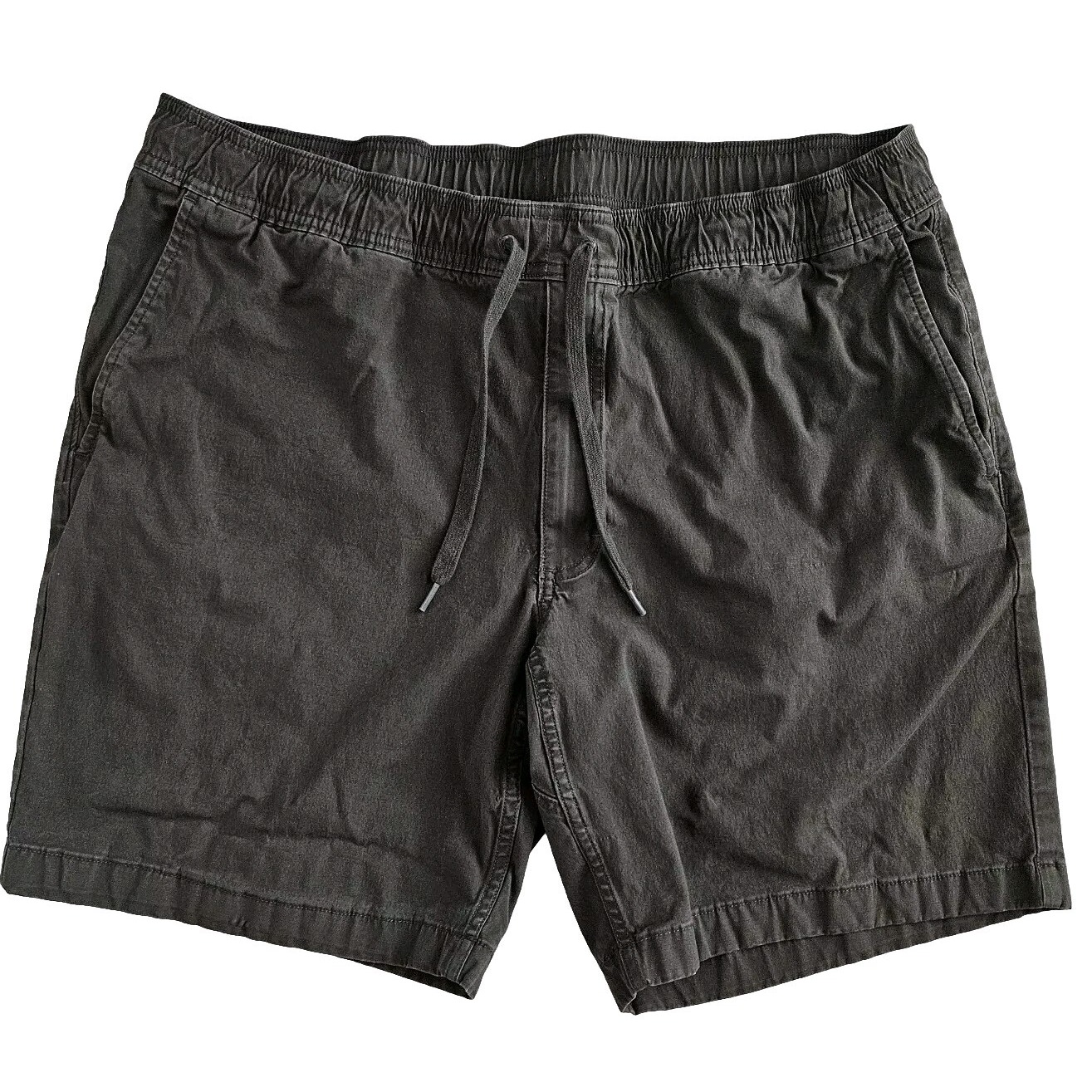 Duluth Trading Co Mens 40 Gray Shorts Canvas Elastic Waist Drawstring Workwear